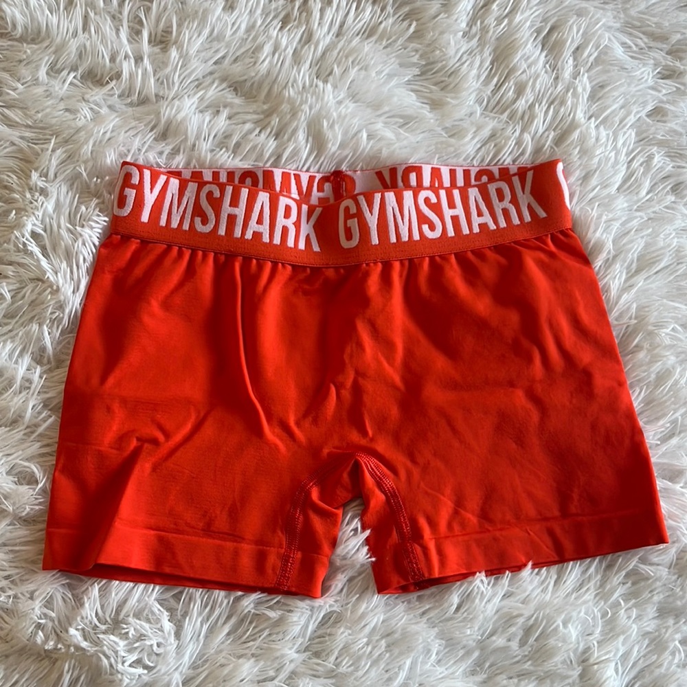 Orange Gymshark Fit Seamless Short Shorts